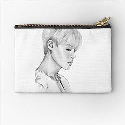 Jimin BTS Pencil Art Portfolio Zipper Pouch