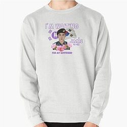 BTS JIMIN I'm Waiting for my Boyfriend Pullover Sweatshirt