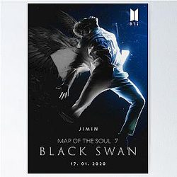Jimin from BTS in BLACK SWAN era - Map of the Soul 7 Poster