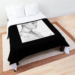 Jimin BTS Pencil Art Portrait Comforter