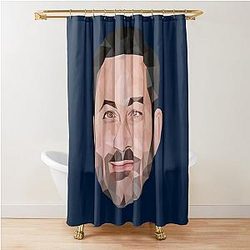 Jimmy Kimmel Low Poly Art Shower Curtain