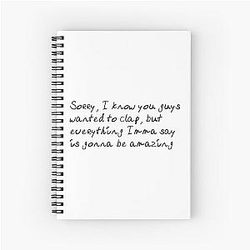 Kanye West Quote from Jimmy Kimmel Interview Spiral Notebook