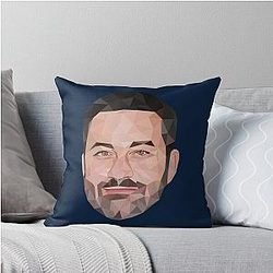 Jimmy Kimmel Low Poly Art Throw Pillow