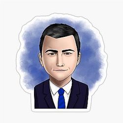 Jimmy Kimmel Caricature Sticker