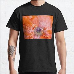 Brilliant Orange Oriental Poppy Flower Up Close Classic T Shirt RB0301