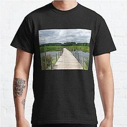 Walking in a Wetland on a Boardwalk Classic T Shirt RB0301