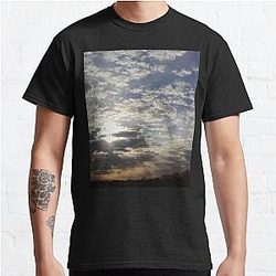 Setting Sun Illuminating Clouds Over Lake Hiawatha  Classic T Shirt RB0301