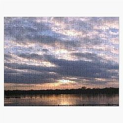 Sunset Piercing Clouds Over Lake Hiawatha  Jigsaw Puzzle RB0301