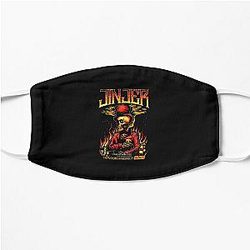 fire membra skull 3  jinjer high best sell Tshirt trending  Flat Mask RB0301