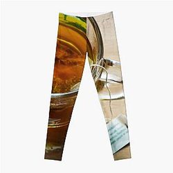 Steeping Tea in a Glass Mug Leggings RB0301