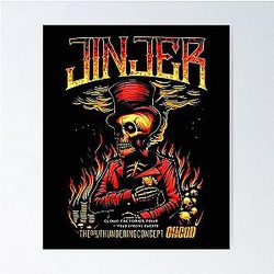 fire membra skull 3  jinjer high best sell Tshirt trending  Poster RB0301