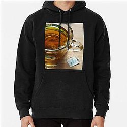 Steeping Tea in a Glass Mug Pullover Hoodie RB0301