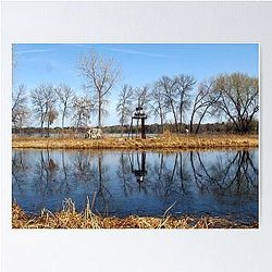 Sculpture at Lake Nokomis Poster RB0301
