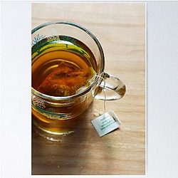 Steeping Tea in a Glass Mug Poster RB0301