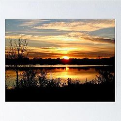 Serene Sunset over Lake Hiawatha  Poster RB0301