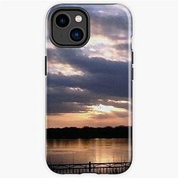 Sunset Piercing Clouds Over Lake Hiawatha  iPhone Tough Case RB0301