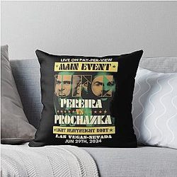 Alex Pereira Vs Jiri Prochazka The Staredown Throw Pillow