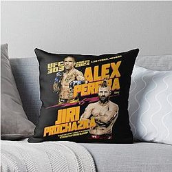 Alex Pereira Vs Jiri Prochazka The Staredown Throw Pillow