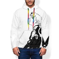 JoJo's Bizarre Adventure - Giorno Giovanna Black and White Hoodie