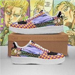 JoJo Anime Shoes - Yoshikage Kira Air Force Sneakers Fan Gift Idea PT06