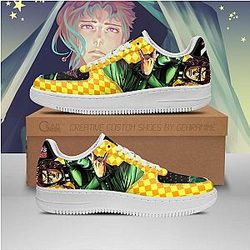 JJBA - Noriaki Kakyoin Air Force Sneakers JoJo Anime Shoes Fan Gift Idea PT06