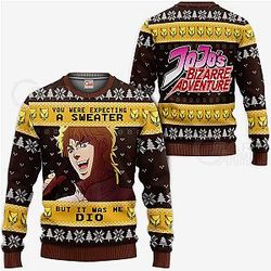 JoJo's Bizarre Adventure Dio Brando Ugly Christmas Sweater Xmas