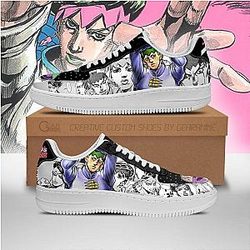 JJBA Anime Shoes - Rohan Kishibe Air Force Sneakers Fan Gift PT06