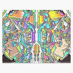Abstract Elegance: A Portrait of Femininity Jigsaw Puzzle