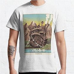Howl’s Moving Castle Merch - Howl’s Moving Castle Boat Printed Graphic Tee