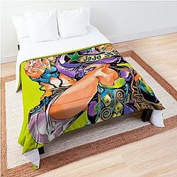Cool art of -%[?jojos?]%- adventures -%[? bizarres?]%- film Comforter