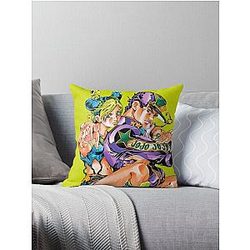 Cool art of -%[?jojos?]%- adventures -%[? bizarres?]%- film Throw Pillow