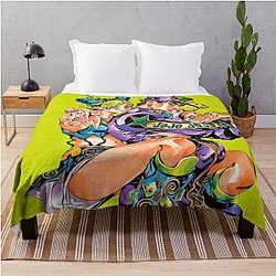 Cool art of -%[?jojos?]%- adventures -%[? bizarres?]%- film Throw Blanket