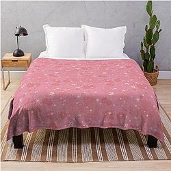 Bizarre pink print Throw Blanket