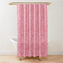 Bizarre pink print Shower Curtain