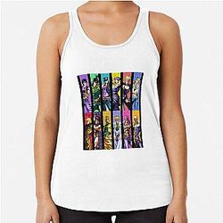 jojo's and villians Racerback Tank Top