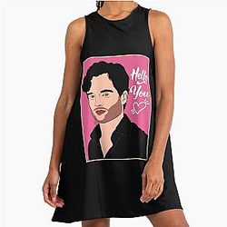 Retro men who love Joe Goldberg photographic A-line dress.
