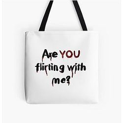 Joe Goldberg Quote, Are You Flirting with Me? All Over Print Tote Bag