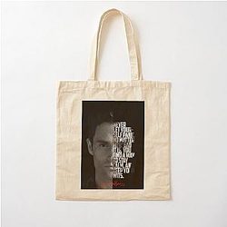 Black and White Joe Goldberg TV Show Quote Cotton Tote Bag