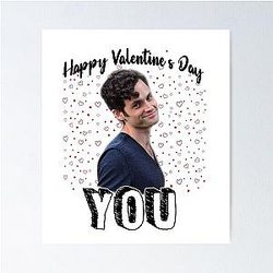 Joe Goldberg Happy Valentine's Day Custom Coffee Mug Custom Gift Happy Valentine's Day Poster