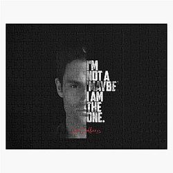 Black and White Joe Goldberg TV Show Quote Jigsaw Puzzle