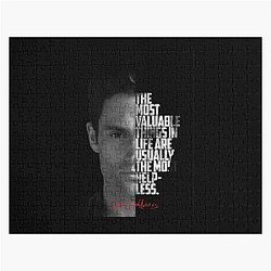Black and White Joe Goldberg TV Show Quote Jigsaw Puzzle