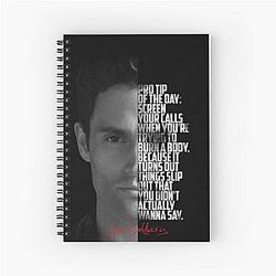 Black and Joe Goldberg: You Tv Show Quote on a Spiral Notebook.