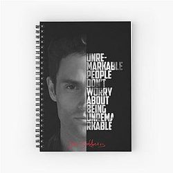 Black and White Joe Goldberg Tv Show Quote Spiral Notebook