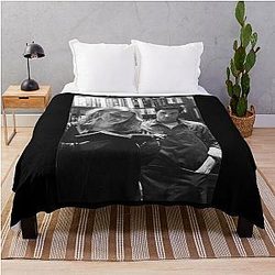 Vintage Photo Throw Blanket for Joe Goldberg Music Fan
