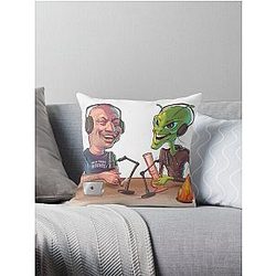 Joe Rogan and The Alien Throw Pillow