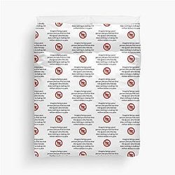 Joe Rogan Queen Quote Duvet Cover