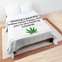 Joe Rogan Weed Quote Comforter