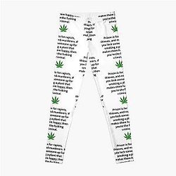 Joe Rogan Weed Quote Leggings