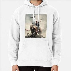 Joe Rogan Riding A Bear (+ Aliens) Pullover Hoodie