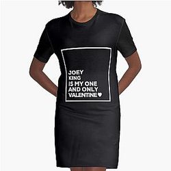 Joey King is my one Valentine Graphic T-Shirt Dress